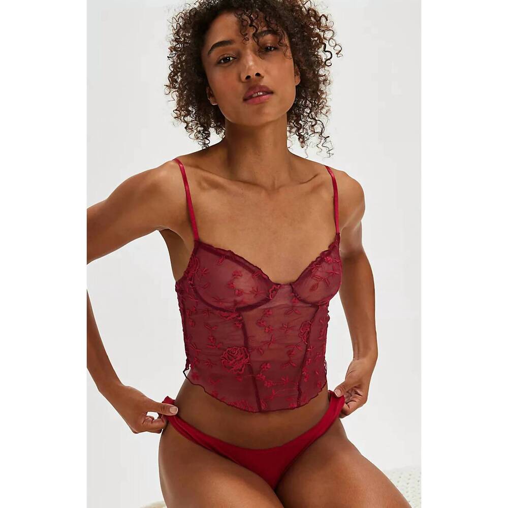 NEW ONLY HEARTS rosalia corset in red